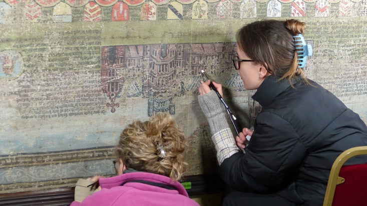 Tabula Eliensis stabilization at Coughton Court